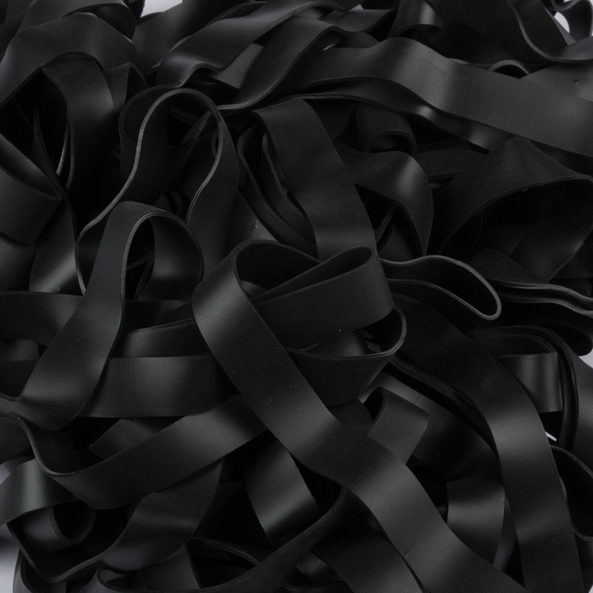 JAM Paper Size 107 Black Rubber Bands, 50ct.